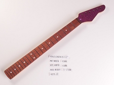 LUTHIER SPECIAL - XGP ST RW Neck 22 Stainless Frets, Ball Ends, Purple Big Flake Metal Cap